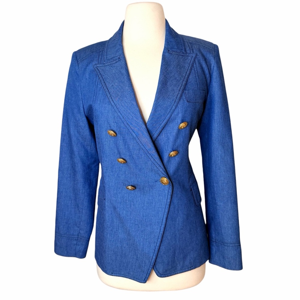Insight Blue Blazer with Gold Buttons